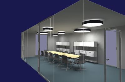 Muster-Lichtplanung für einen Besprechungsraum